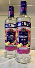 Empty 2 x Smirnoff Mango & Passionfruit Twist Vodka Bottles 70cl - UPCYCLE CRAFT