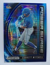 Garrett Mitchell 2020 Panini Prizm Draft Pick #170 Blue Wave Power Surge Rookie