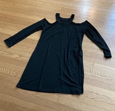 Cold Shoulder Little Black Dress XL Polyester Original Bag