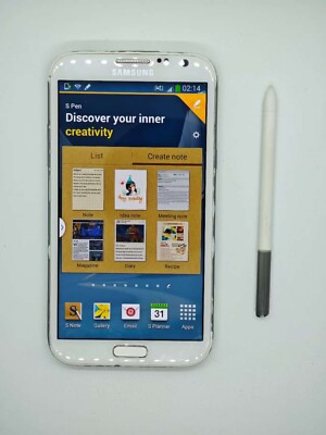 Samsung Galaxy note 2 -5.5in- 16 GB - White-Backup phone Smartphones