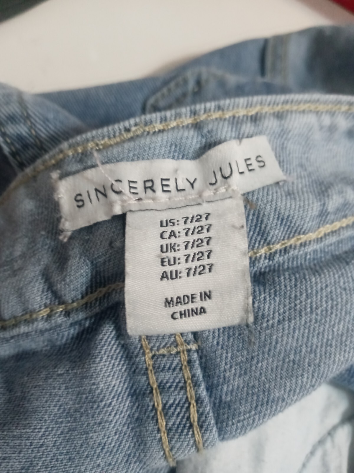 Sincerely Jules Denim Patchwork Boot Cut 5 Pocket… - image 6