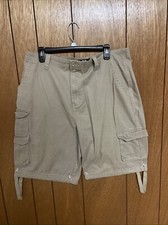 Airwalk Mens Cargo Shorts Tan Size 36 100% Co...