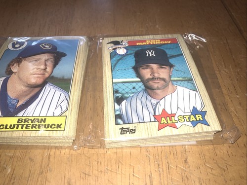 Paquete de rack de béisbol Topps 1987 sellado de fábrica Mattingly N Gwynn en la parte superior - Imagen 2 de 5