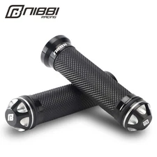 NIBBI Motorcycle Hand Grips CNC Aluminum Rubber 7/8" Handle Bar For ATV Scooter