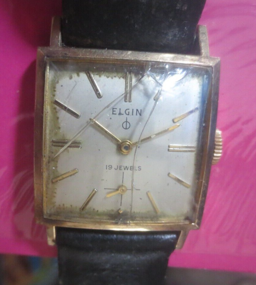 Vintage Men's Elgin 19 Jewel Grade 732 Wrist Watch 10K Gold Filled Manual