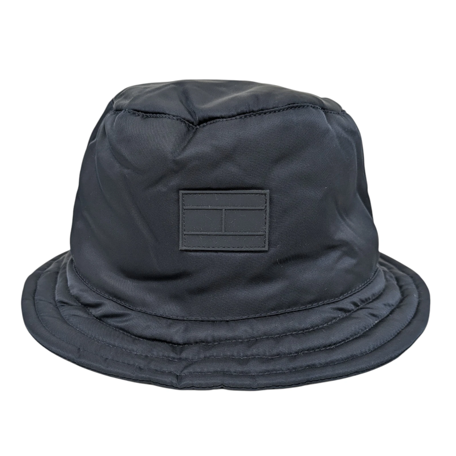 Tommy Hilfiger Logo Bucket Hat Size S/M Navy Monochrome Nylon Hat