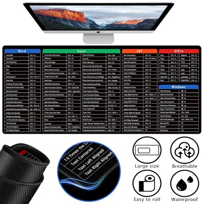 Excel PPT Shortcuts Mauspad Büro Schreibtischmatte Rutschfeste Tastatur Matten