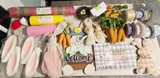Giant Lot of Easter Spring Wreath Supplies Arts And Crafts Ribbon Mesh Signs