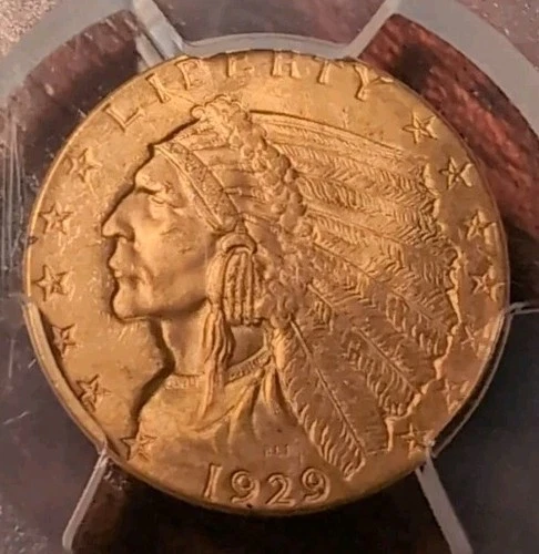 1929 PCGS MS64 $2.50 Gold Quarter Eagle Indian Head Coin PQ Blazer