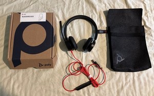 NEW Plantronics Poly Blackwire 8225 computer Headset Boom Mic (Stereo) USB A+C