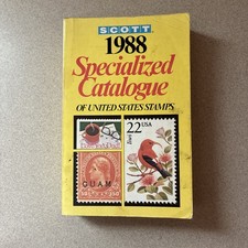 Vintage 1988 Scott Specialized Catalogue US Stamps Reference Book