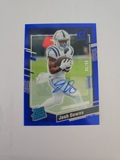 2023 Panini Clearly Donruss Rated Rookie Josh Downs RC Auto Blue Colts SSP /99