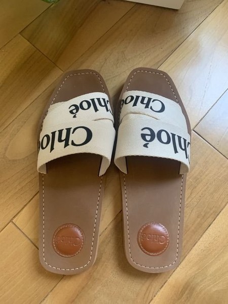 Women Chloe Slippers Beige Textile 41