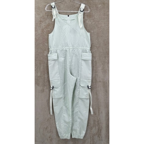 Nike Air Jordan Jumpsuit Womens Small Green Utility Flight Overalls Y2K Gorpcore - Afbeelding 4 van 11