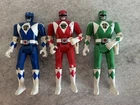 Lot of 3 Vintage 1993 Bandai Mighty Morphin Power Rangers Flip Head Figures