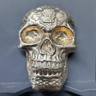 ⚡️RARE⚡️5 oz Hand Poured SILVER Celtic Skull / Beaver Bullion Serial #182 PN611