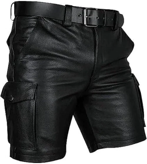 Leather Cargo Shorts for Men for sale | eBay