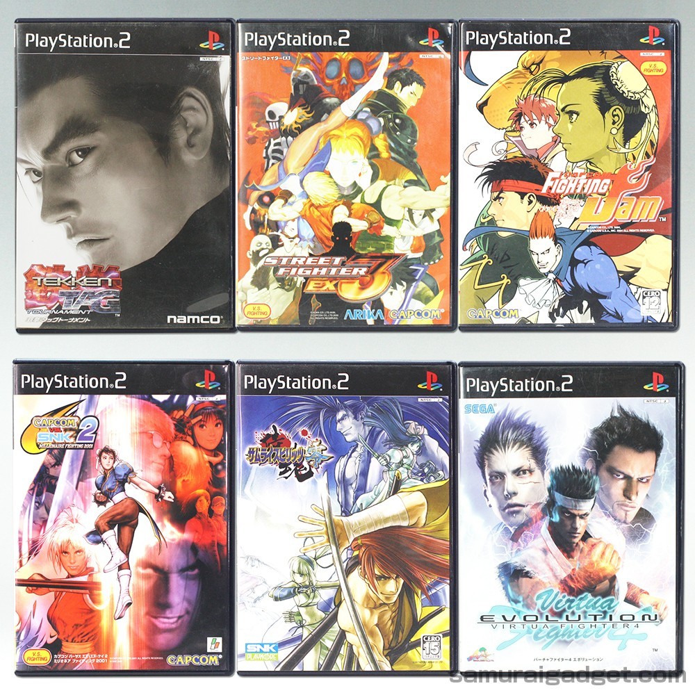 Tekken Tag & Street Fighter EX3 & Samurai Shodown V & Virtua Fighter 4 PS2 Japan