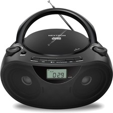Portable CD Player Bluetooth Boombox with AM/FM Radio, USB, AUX-in, Headphone...