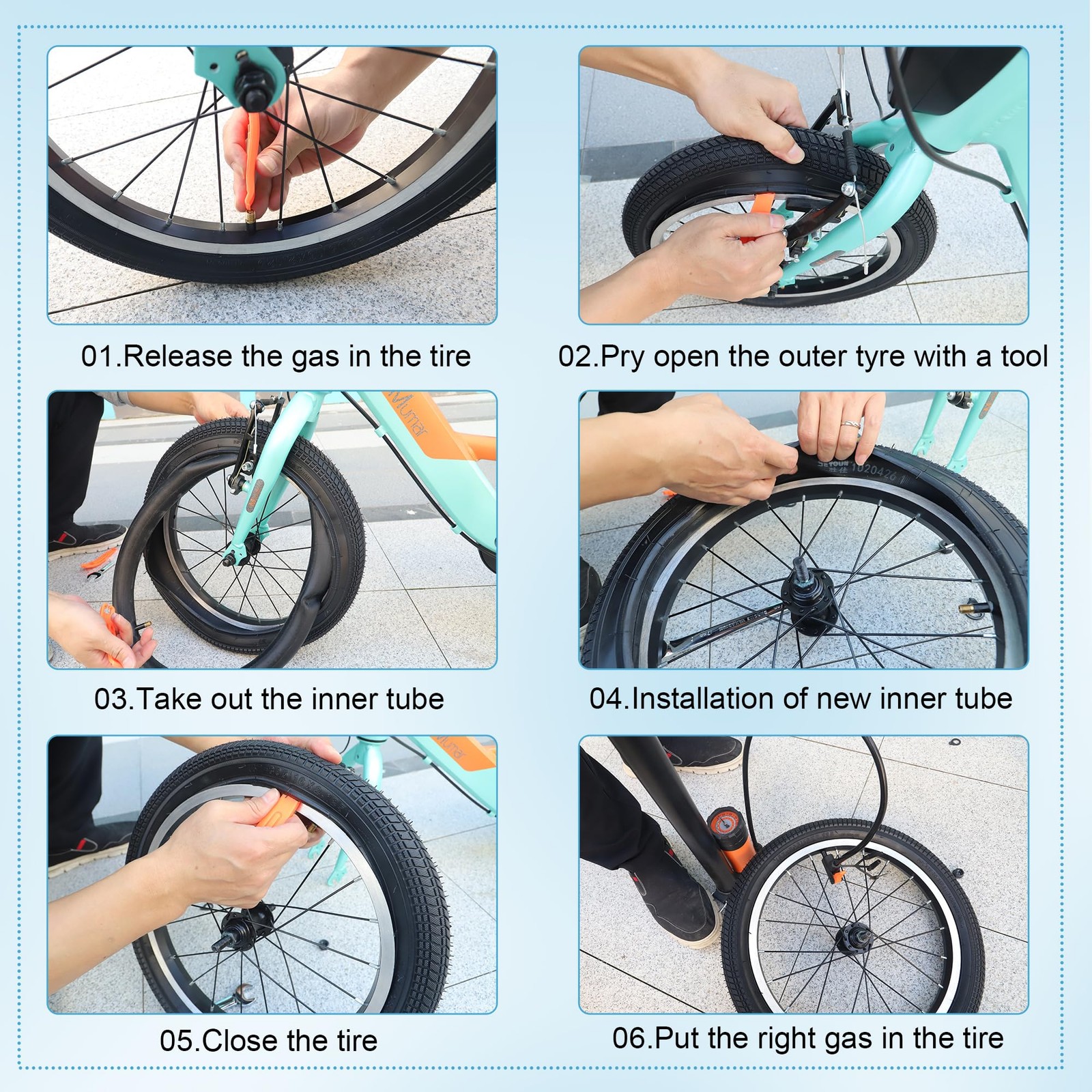 20 inch Bike Tires 2 Pack 20 x 2.125 BMX Folding Replacement for Kids Bikes