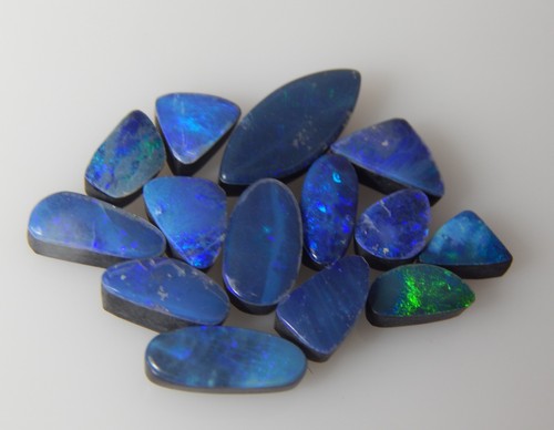 Opale doppio australiano naturale 24,70 carati da 7x5x3 a 16x6x3 mm 14 pezzi D-162 - Foto 3 di 7