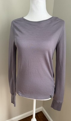 Eastern Mountain Sports Women M Wool Blend Base Layer Top Dusty Purple Thumb Hol