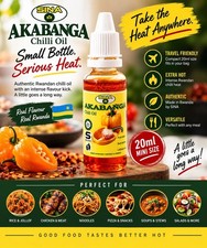 SINA Akabanga Chilli Oil 20ml | Extra Hot Rwandan Pepper Oil | Mini Bottle
