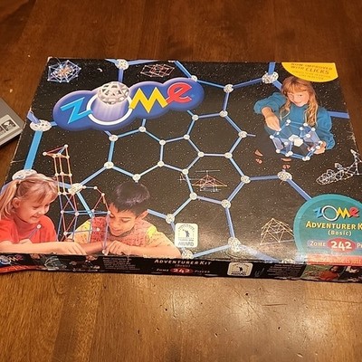 Vintage Zome System Adventurer Kit Basic Educational Building Set 242 Pieces