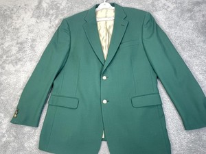 Jack Nicklaus Blazer Mens 44R Green Champions Collection Gold Button Wool Golf