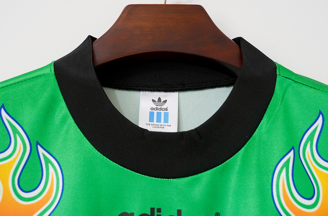 Japan 1998 GK Flame Jersey Kawaguchi 20 Green World Cup Vintage Sz