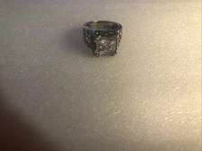 Silpada Sterling silver crystal Stone Ring Size 7 Pretty