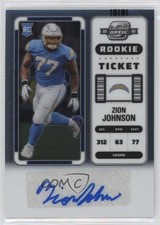 2022 Panini Contenders Optic Rookie Ticket Auto Zion Johnson #207 Auto 09kp
