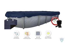 Buffalo Blizzard Deluxe Plus Swimming Pool Winter Cover w/ Clips - Choose Size