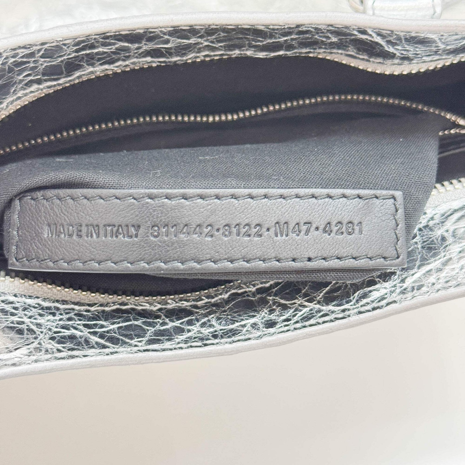 BALENCIAGA Mini City Silver Leather Bag thumbnail 15