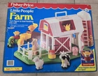 Vintage 1990 FISHER PRICE Little People Family FARM PLAY SET Accessories Box!