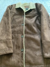 Vintage Ralph Lauren Suede Button Jacket/Coat Unisex Dark Brown Size L