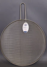 HIC Splatter Screen Guard Strainer  18/8 Stainless Steel  Fine Mesh  13-Inches