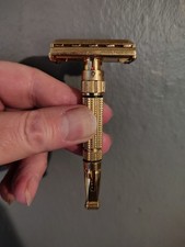 Vintage Gillette Gold Red Dot Toggle Adjustab...