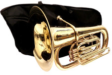 HAHAPA Eb Flat Tuba, Pure Brass, Gold Polish, Hard Case Box FREE SHIPPING
