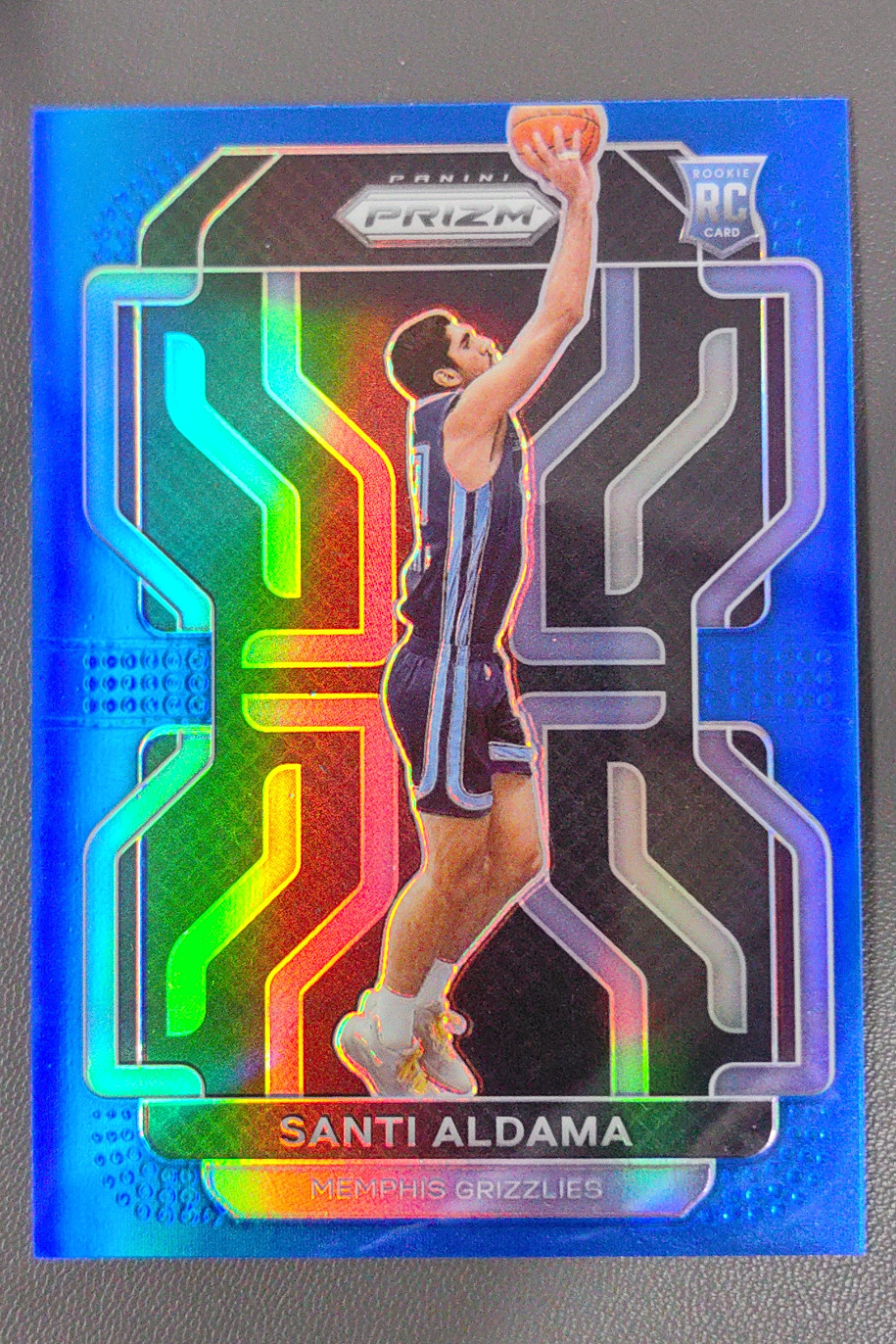 2021-22 Panini Prizm Santi Aldama Prizms Blue RC /199 #276 Memphis Grizzlies