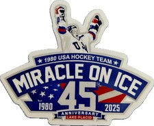 1980 Miracle on Ice 45th Anniversary 1980-2025 Official Sticker 4  X3  