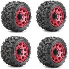 Jetko 1/10 2.8 MT King Cobra Tires (4) Red Stampede Rustler Arrma