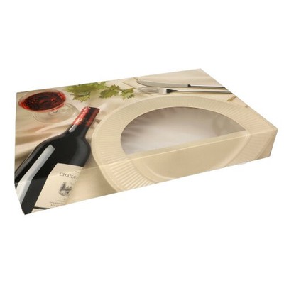 60 Transport Catering Boxes 8cm x 55cm Orchid with Privacy Window Two Piece