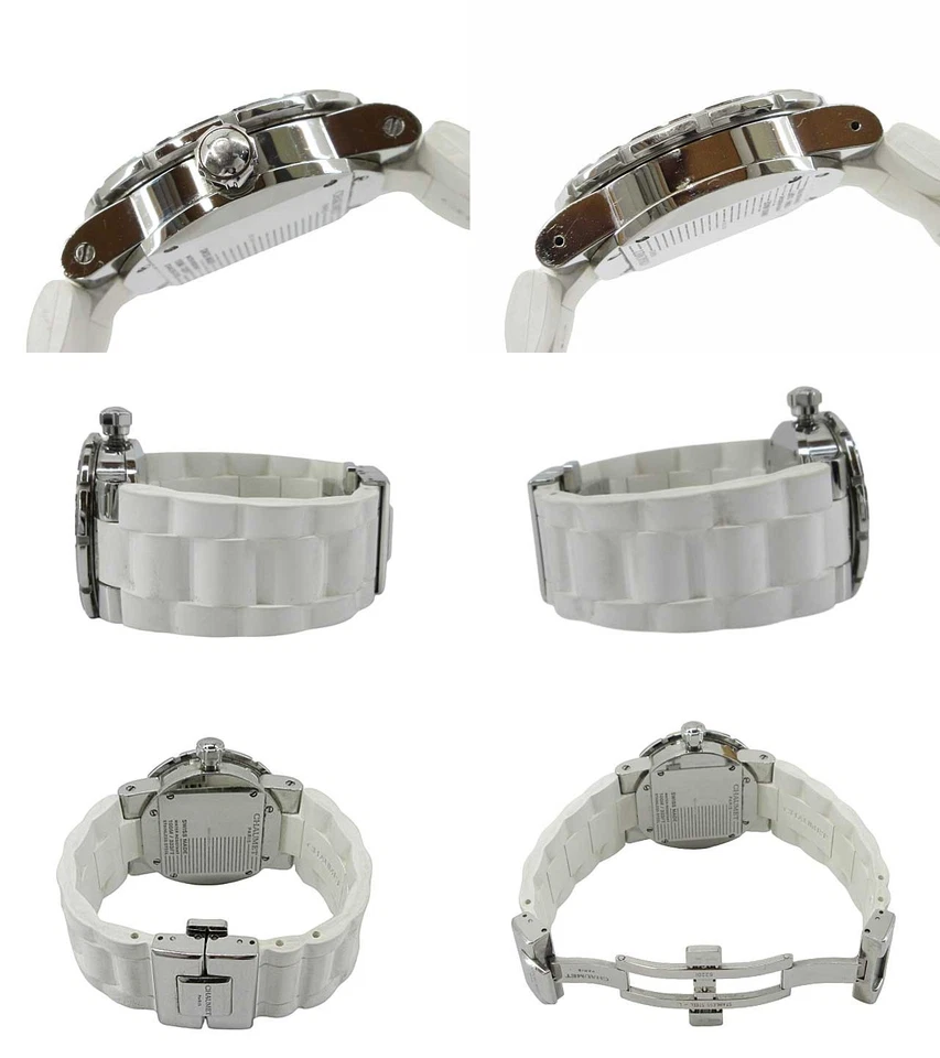 Reloj Pulsera CHAUMET Clase Uno Bisel Diamante Joyería Usado W17624-35A Plateado Foto 3 de 3