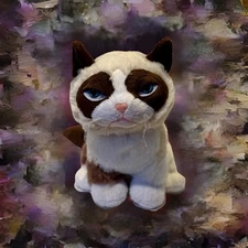 Ganz “Grumpy Cat”  9” tall, #22973, Excellent Pre-Loved Condition