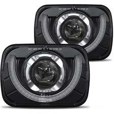 HWSTAR 2026 2000 Bright 5x7 7x6 H6054 Led Headlights Compatible w/Jeep Black
