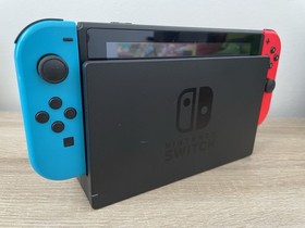 Nintendo Switch Console Neon Blue/Red Joy-Con 128GB Docks Case and Accessories