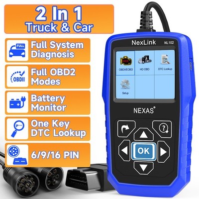 Heavy Duty Truck Code Reader NEXAS NL102 All System ABS ESP SAS Tool