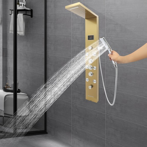 6-in-1 Led Shower Panel, Smart Shower Panel Mechanism With Led Display