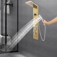 6-in-1 Led Shower Panel, Smart Shower Panel Mechanism With Led Display